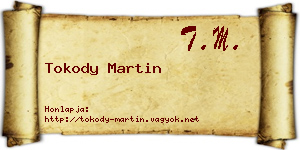 Tokody Martin névjegykártya