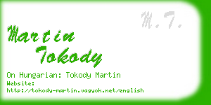 martin tokody business card